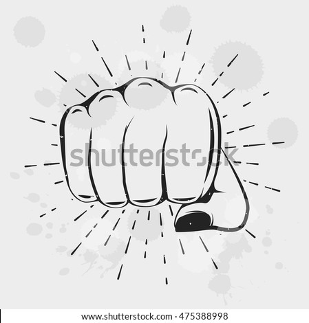 Download Female Fist Women Rights Girl Power Stock Vector 475388998 - Shutterstock
