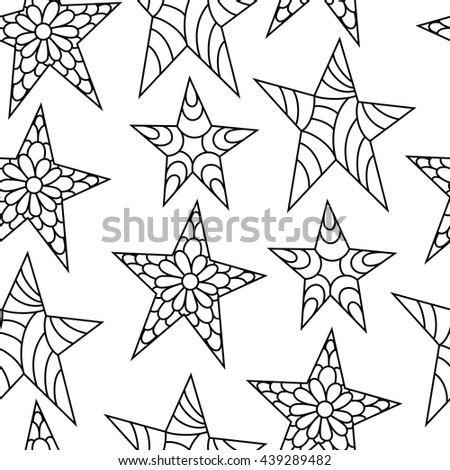 Seamless Background Hand Drawing Black Fishnet Stock Vector 439289482