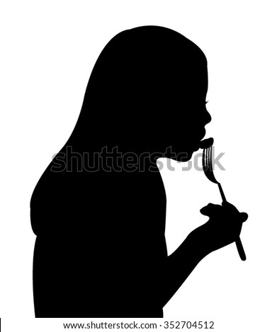 Eating Silhouette Stock Images, Royalty-Free Images & Vectors ...