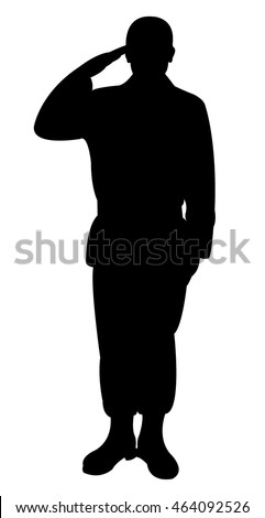 Saluting Army Soldiers Silhouette Vector Memorial Stock Vector ...