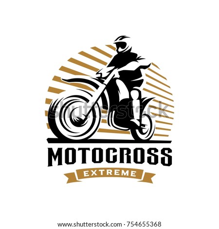 Motocross Logo Illustration Stock Vector 754655368 - Shutterstock