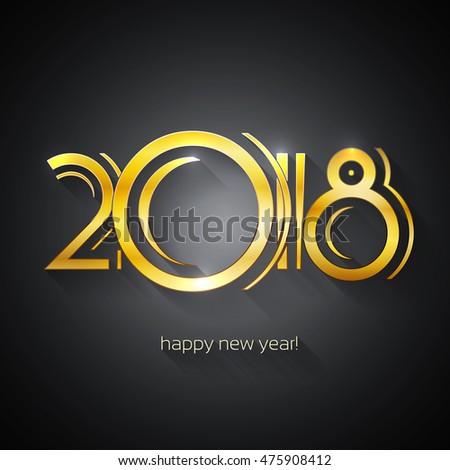 Happy New Year 2018 Greeting Card | EPS10 Vector Design