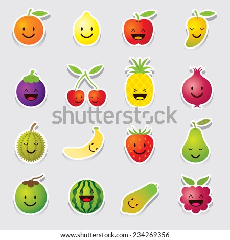Mixed Fruits Character, Cartoon