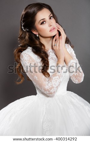 stock photo beautiful bride wedding makeup and hairstyle vogue girl with long curly brown hair in white dress 400314292 - 5 Secrets of an Good Marriage