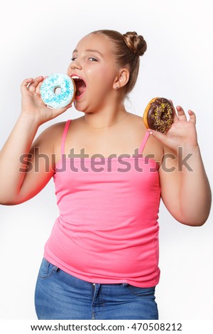 Fat Teen Eating Icecream And 117