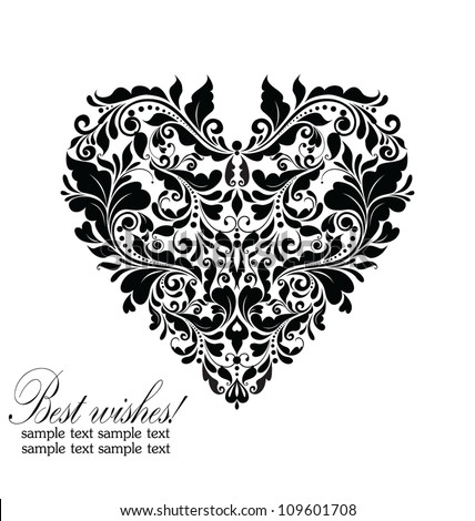 Wedding Card Black White Stock Vector 109601708 - Shutterstock