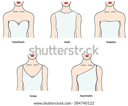 stock-vector-dress-necklines-shapes-wedding-dress-necklines-types ...