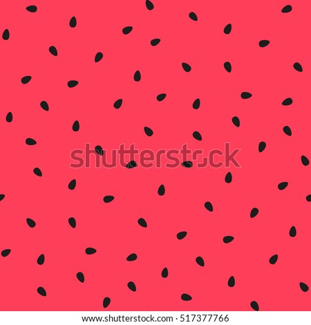 Vector watermelon background with black seeds.