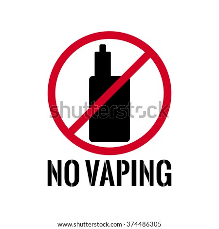 No Vaping Sign Which Prohibits Smoking Stock Vector 374486305 ...