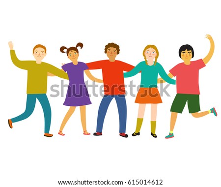 Kids Standing In Line Stock Images, Royalty-Free Images & Vectors ...