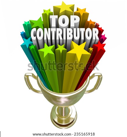 contributor contribution trophy clipart shutterstock words gold illustration recognize contributed appreciate someone icon 3d