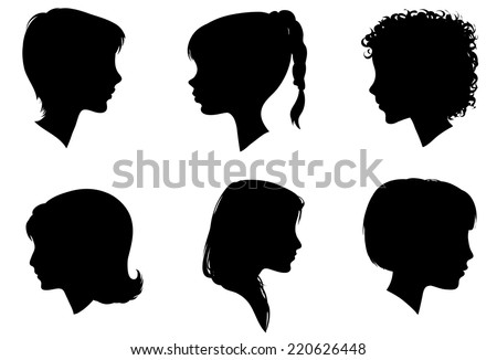 Face Woman Profile Vector Silhouette Stock Vector 