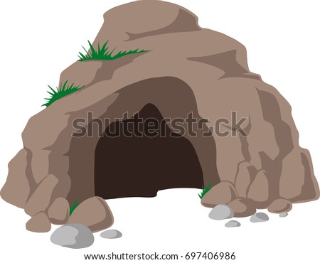 Cartoon Cave Isolated On White Background Stock Illustration 688193845 ...