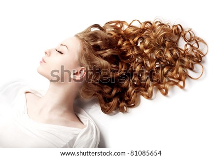 Image of girl with perfect curls