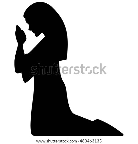 Mother Mary Praying Stock Vector 480463135 - Shutterstock