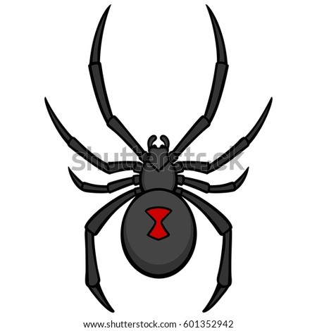 Black Widow Silhouette Stock Vector 601353176 - Shutterstock