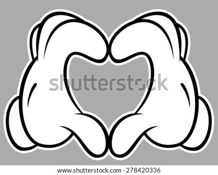 Heart Hands - stock vector