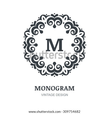 Abstract Vintage Vector Logo Elegant Monogram Design Template Decorative Frame Background Concept For Abstract Vintage Vector Logo Elegant Monogram Design Template Decorative Frame Background Concept For