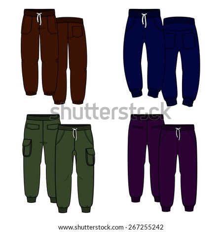 Vector illustration for your design. Color trousers - stock vector