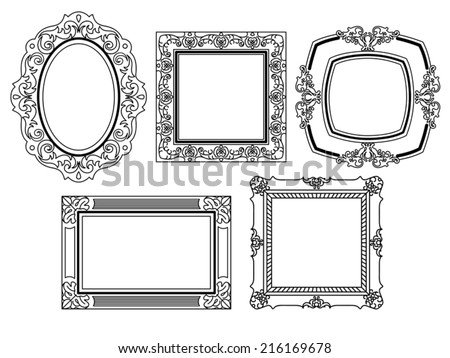 elegant ornate frames stock vector royalty free 216169678
