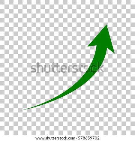 Growing Arrow Sign Flat Style Icon Stock Vector 376767097 - Shutterstock