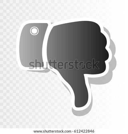 Hand Sign Illustration Black Icon Flat Stock Vector 582784228 ...