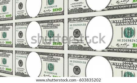 One Hundred Dollars Bill No Face Stock Photo 220417372 - Shutterstock