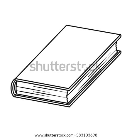 Black Book Icon Outline Style Isolated Stock Vector 583103698