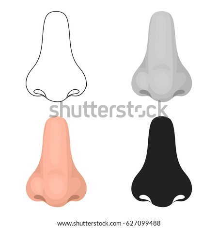 Nose Icon Cartoon Style Isolated On Stock Vector 627099488 - Shutterstock