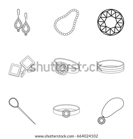 Vector Set Sketch Jewelry Isolated On Stock Vector 640109896 - Shutterstock