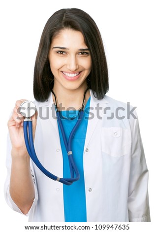 Cute Young Female Doctor Stethoscope Stock Photo 109947635 - Shutterstock