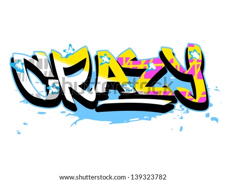 Graffiti Vector Art Urban Design Element Stock Vector 139323764 ...