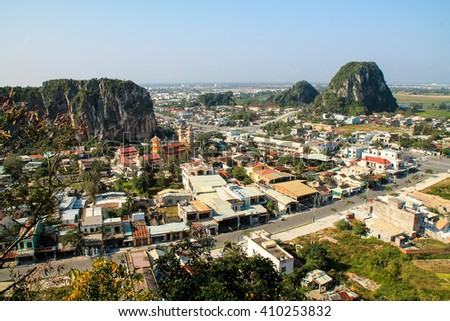 View of Da Nang City from Marble Mountains.