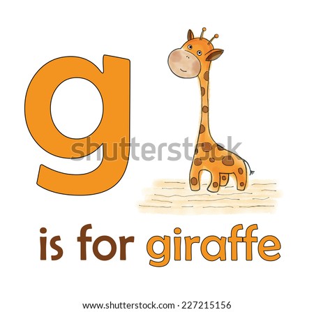 g is for giraffe, children alphabet for kids educational books, giraffe ...