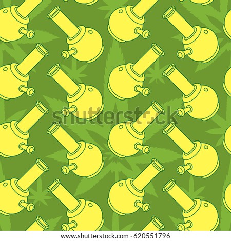 4:20 theme. Vector seamless pattern. EPS 10.