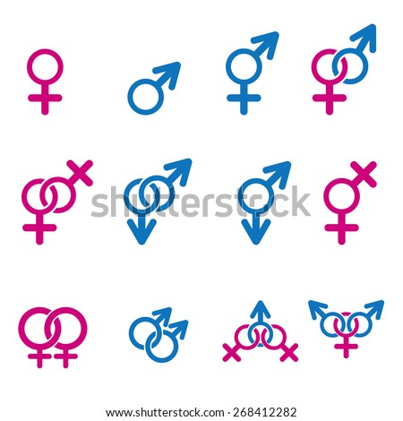 Gender Icons Stock Vector 268412282 - Shutterstock