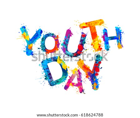 Youth Day Splash Watercolor Paint Vector Stock Vector ...