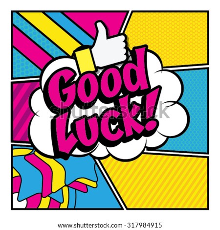 Pop Art Comics Icon Good Luck Stock Vector 317984915 - Shutterstock