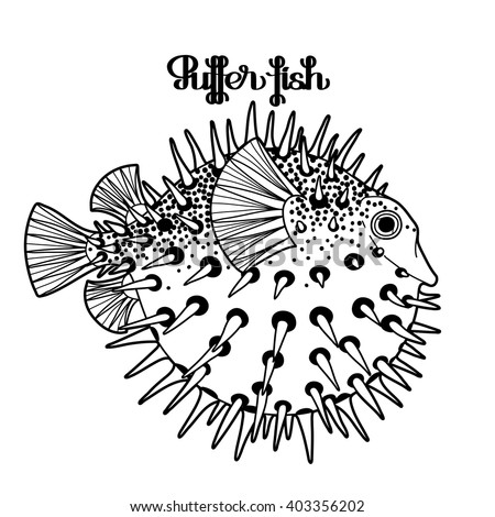 ocean puffer fish coloring pages free - photo #38