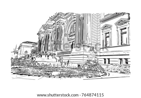 Sketch Illustration Metropolitan Museum Art Colloquially ...