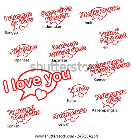 Word I Love You In Different Languages Love Concept Word I Love You In Different Languages Love Concept