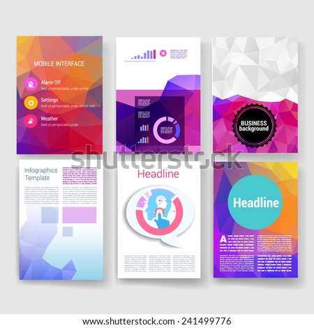 Set Presentation Flyer Design Content Background Stock Vector 114869374 ...