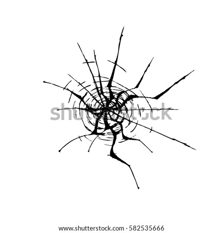 crack object. Vector