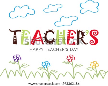 Vector illustration of a stylish shiny for Happy Teacher's Day.