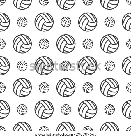 Seamless Pattern Volleyball Stock Vector 298909565 - Shutterstock