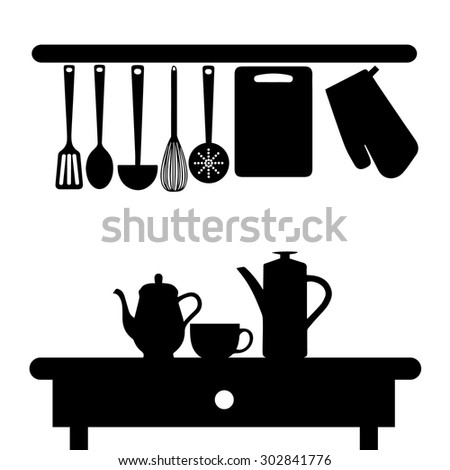 Kitchen Silhouettes Stock Images, Royalty-Free Images ...