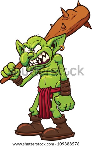 Clip Art Troll Clipart crazy cartoon troll vector clip art stock 189945038 angry illustration with simple gradients all in a single layer