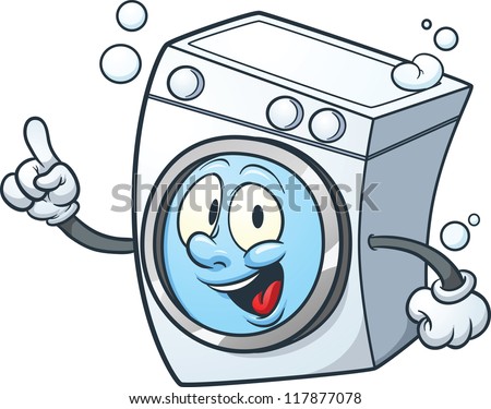 Cartoon Washing Machine Vector Clip Art Stock Vector 