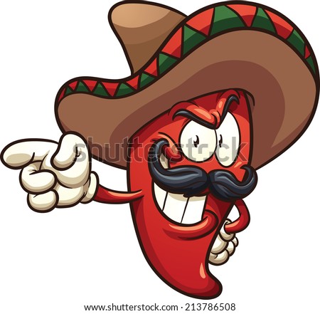 Cartoon Mexican Pepper Vector Clip Art Stock Vector 213786508 ...