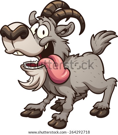 Crazy Cartoon Goat Vector Clip Art Stock Vector (Royalty Free ...